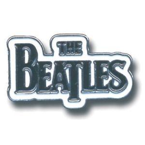 The Beatles Band Logo - The Beatles Drop T Band Logo Metal Pin Badge Black White Background ...