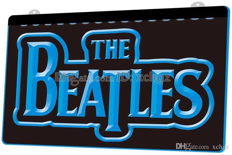 The Beatles Band Logo - F082 The Beatles Band Music Logo Bar NEW 3D Engraving LED Light