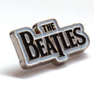 The Beatles Band Logo - Merch - The Beatles-medium Drop T Pin Badge (black) - Beatles Band ...