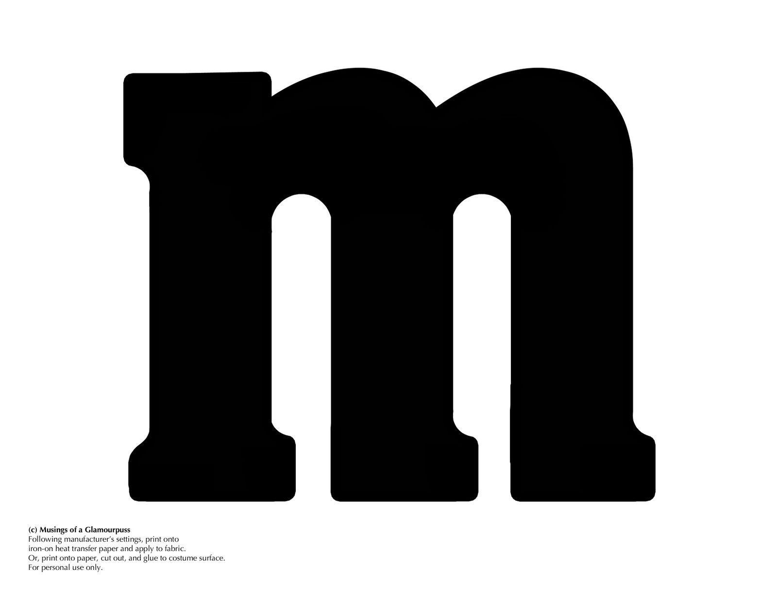 M&M Candy Logo - I made up some cute iron-ons for an M&M candy costume! Just select ...