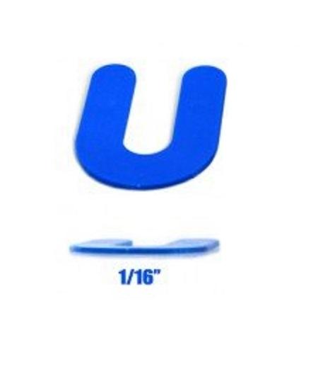 U-shaped with Red and Blue Logo - 8 X 2 5 16 X 3 SHIM U SHAPED PER BOX