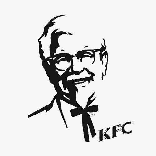 Black and KFC Logo - Black Kfc Founder Logo, Logo Clipart, Kentucky Fried Chicken, Kfc ...