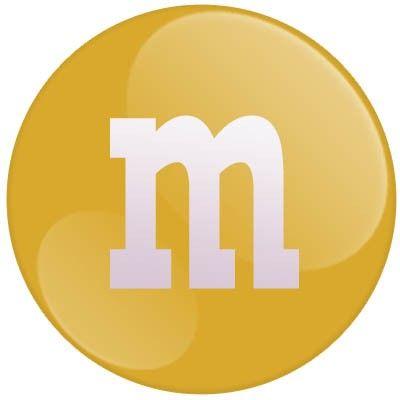 M&M Candy Logo - Gold M&Ms Candy