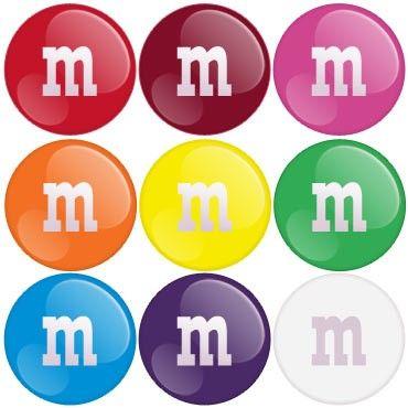 M&M Candy Logo - M&Ms Individual Colors