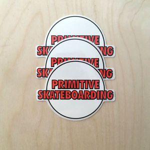 Orange Dot Logo - Primitive skateboards vinyl sticker bumper dot logo white orange P ...