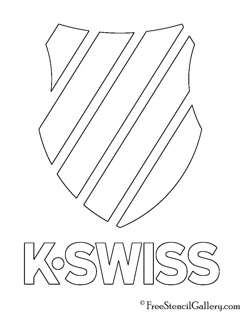 K-Swiss Logo - K-Swiss Logo Stencil | Free Stencil Gallery
