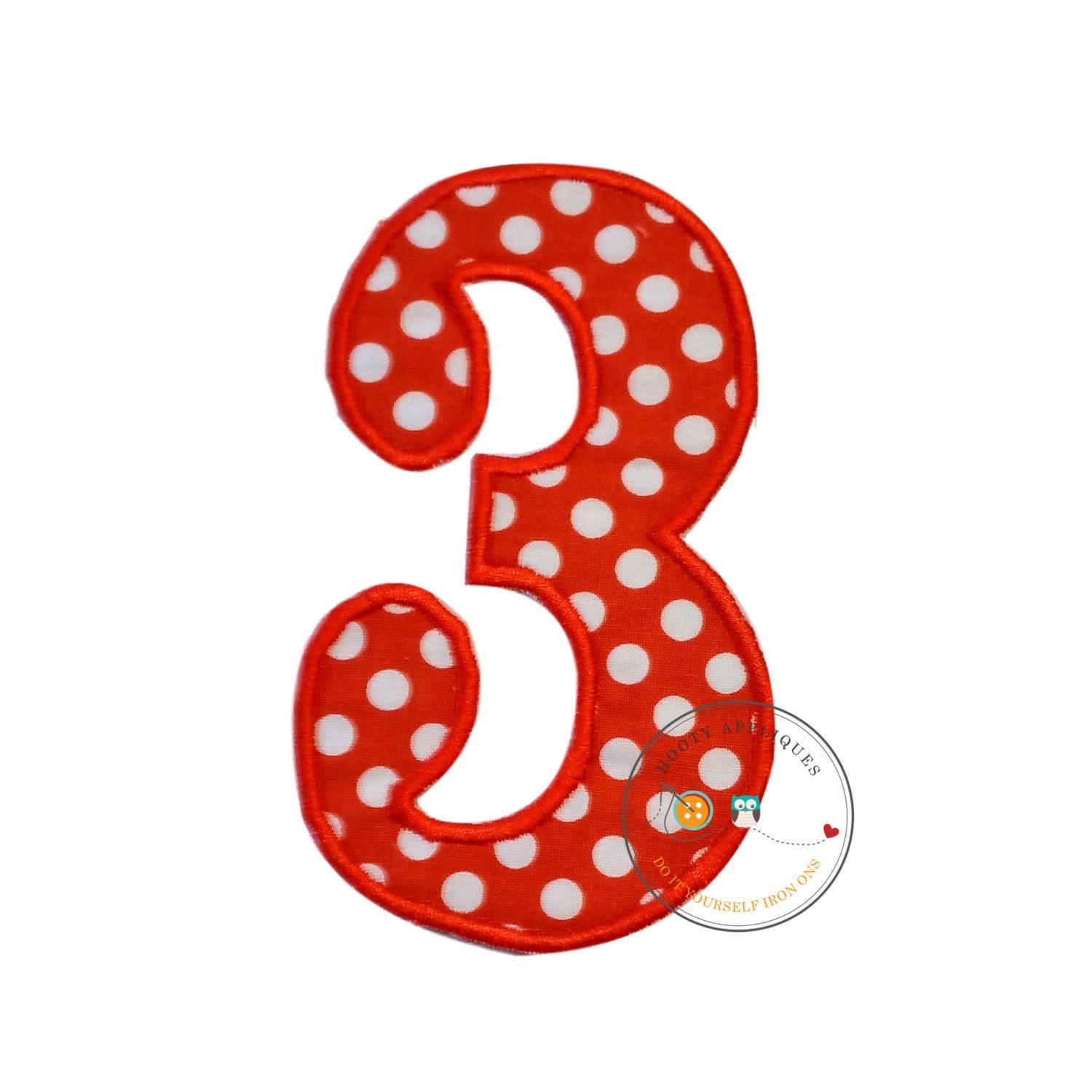 Orange White Dot Logo - Orange and white dot birthday number three iron on applique- 3rd ...