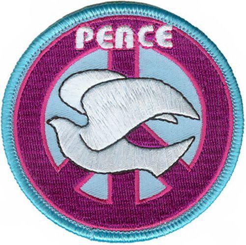 Hippie Signs and Logo - Peace Sign Iron-On Patch Dove Logo | Peace and Patches