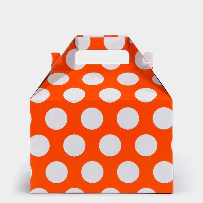 Orange White Dot Logo - White Dot on Orange Gable Box Under Wraps