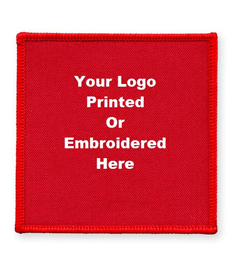 Using Red Square Logo - Printed Red Square badge with velcro (choice of edging colour)