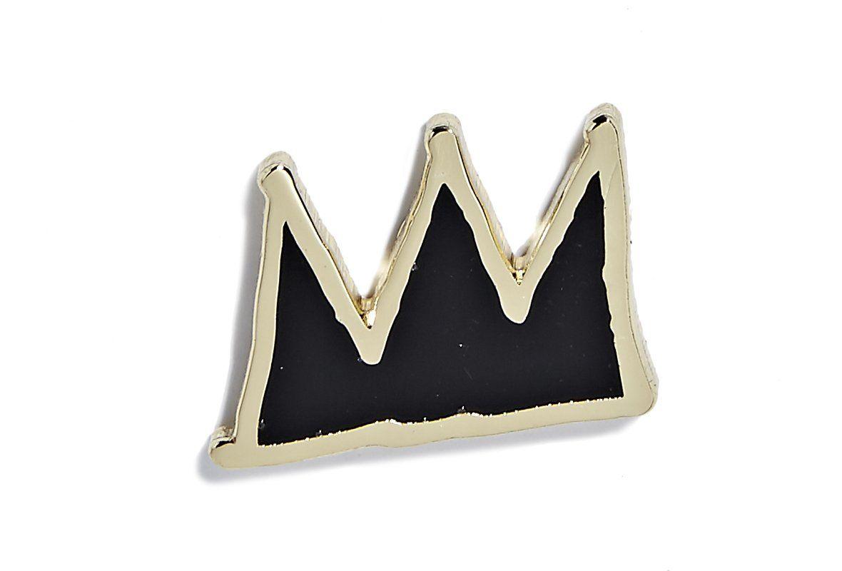 Jean Michel Basquiat Logo - Jean-Michel Basquiat - Crown Pin - Black and Gold – PINTRILL