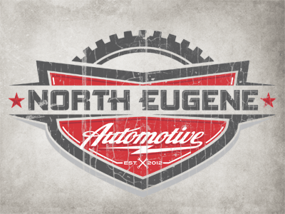 Pink Automotive Logo - North Eugene Automotive Logo by Justin Wilkinson | Dribbble | Dribbble