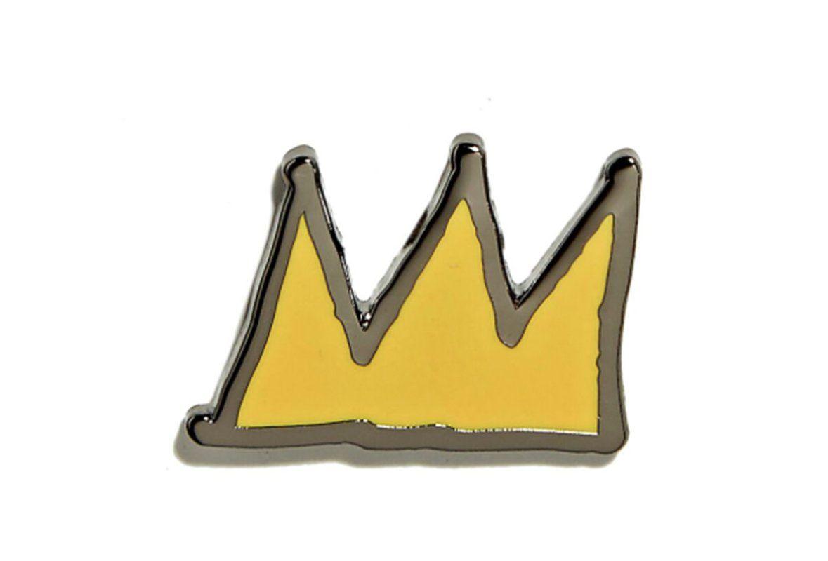 Jean Michel Basquiat Logo - Jean-Michel Basquiat - Crown Pin - Yellow on Black – PINTRILL