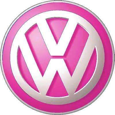 Pink Automotive Logo - Girly Cars & Pink Cars Every Women Will Love!: VW Pink Logo. VW