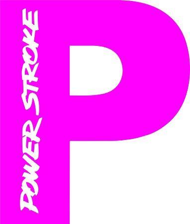 Pink Automotive Logo - Powerstroke P Logo ( Hot Pink): Automotive