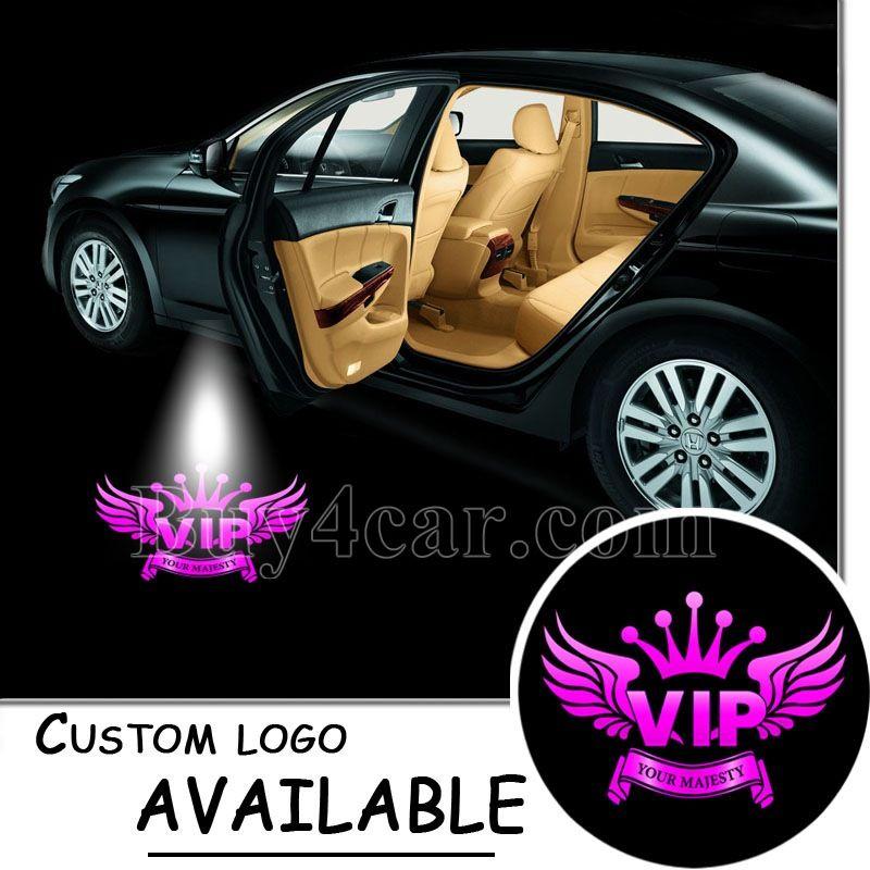 Pink Automotive Logo - Welcome Logo Light VIP Pink Car Auto Step Ground Puddle Laser