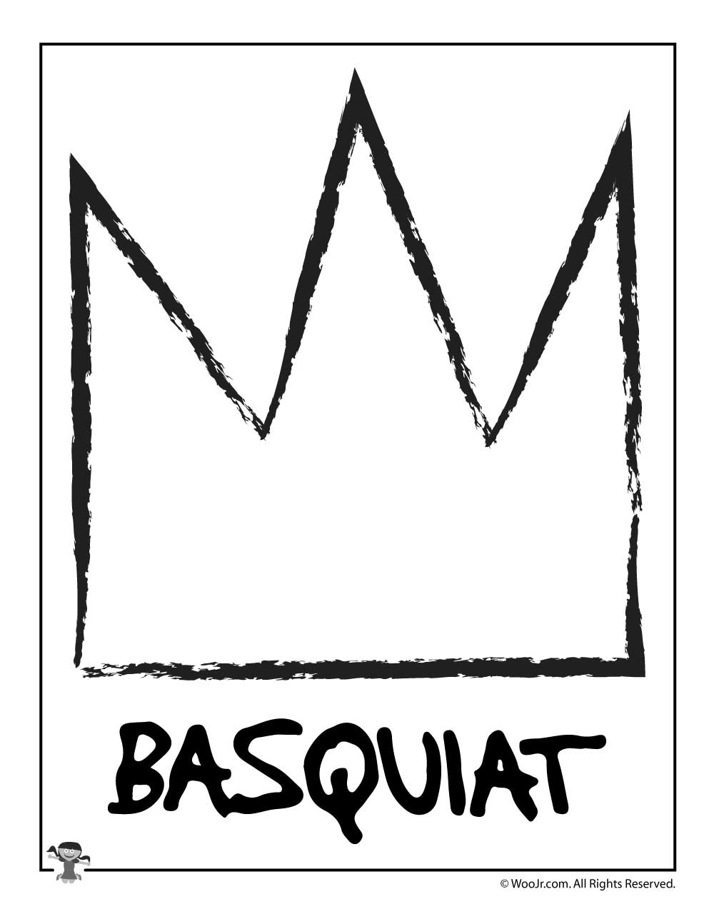 Jean Michel Basquiat Logo - Jean Michel Basquiat Art Activity Template. Woo! Jr. Kids Activities
