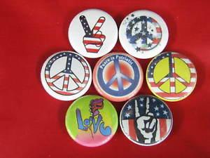 Hippie Signs and Logo - PEACE SIGNS HIPPIE FLOWER POWER PINS BUTTON BADGE #117 | eBay