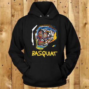 Jean Michel Basquiat Logo - Jean Michel Basquiat Art Logo Men's Black Hoodie