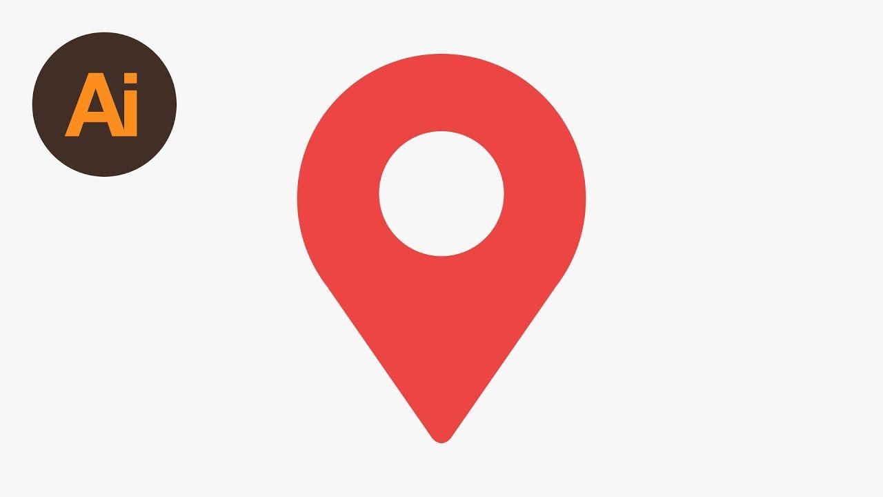 Location Pin Logo - Learn How to Draw a Map Location Icon in Adobe Illustrator | Dansky ...