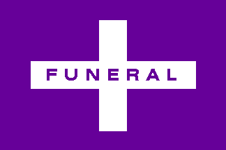 Purple White Cross Logo - Funeral Flag