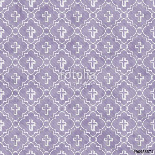 Purple White Cross Logo - Purple and White Cross Symbol Tile Pattern Repeat Background Stock
