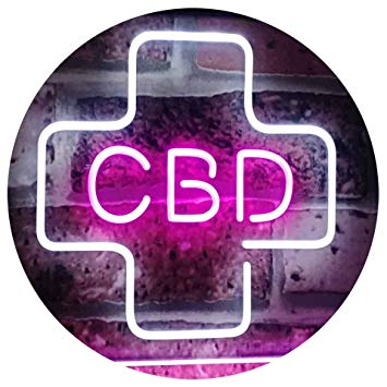 Purple White Cross Logo - AdvpPro 2C CBD Sold Here Medical Cross Indoor Dual Color