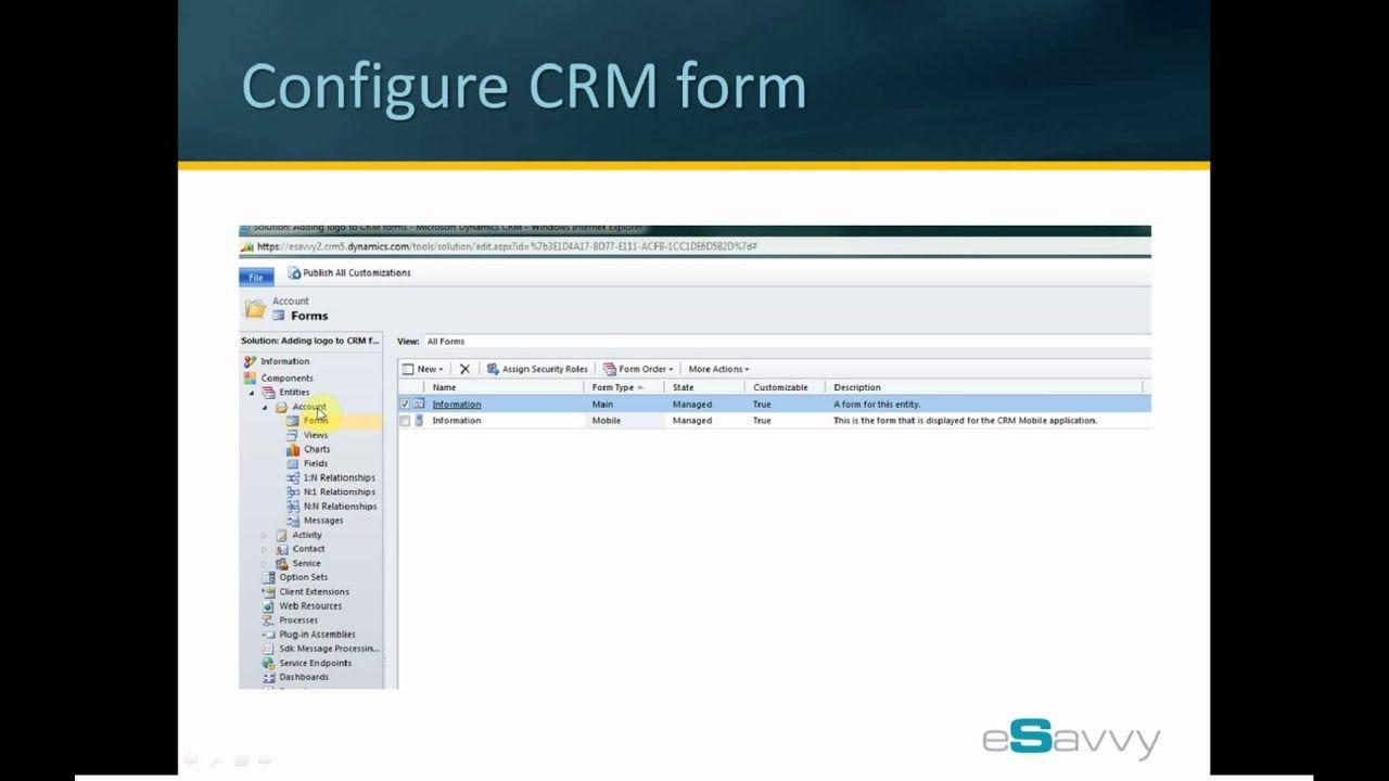 Dynamics CRM 2011 Logo - Adding logo to CRM forms - MS CRM 2011 - YouTube