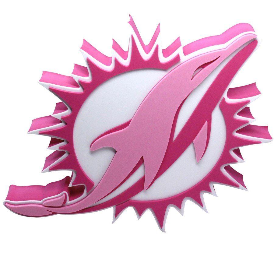 Pink Miami Dolphins Logo - Miami Dolphins 3D Foam Logo Sign - Pink