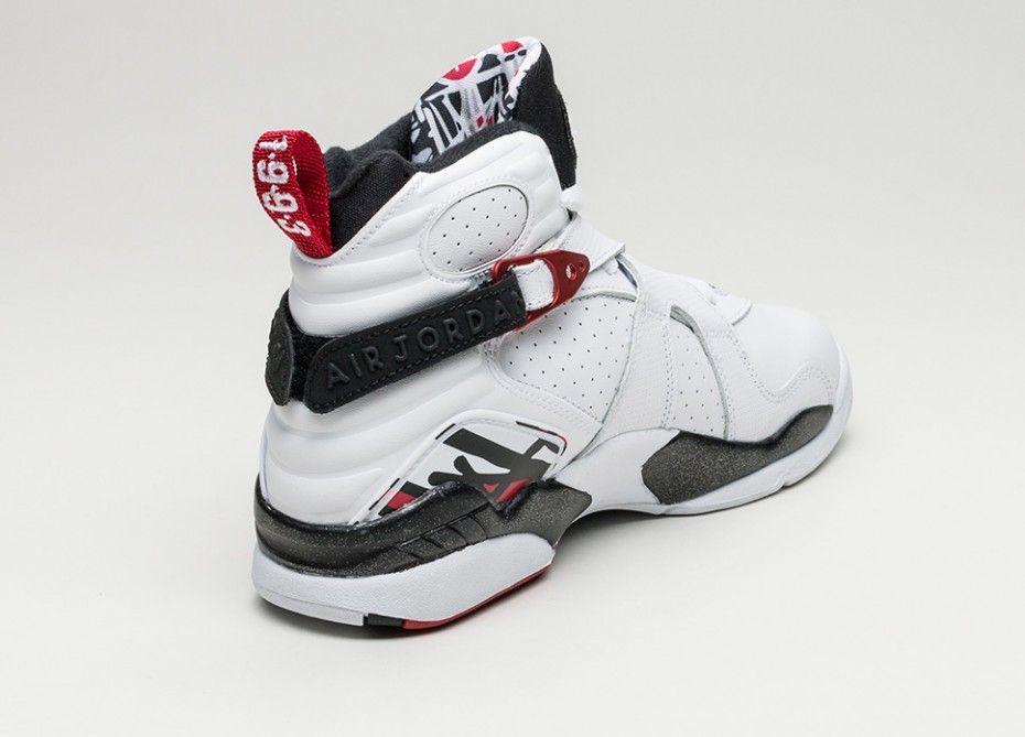 Red and Grey Jordan Logo - Nike Air Jordan 8 Retro BG *Bugs Bunny Alternate* White / Gym Red