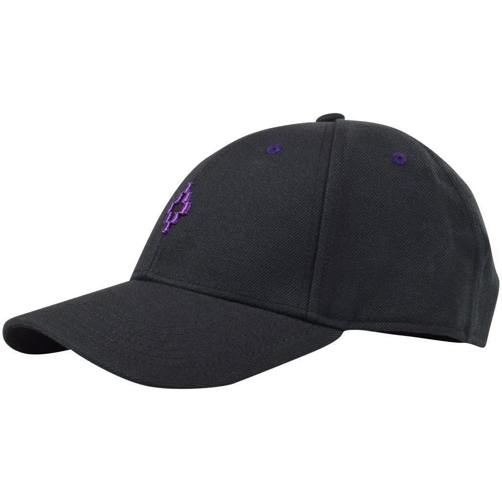 Purple White Cross Logo - Marcelo Burlon Black/violet Cross Logo Cap in Black for Men - Lyst