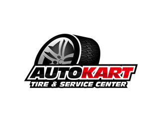 Tire Service Logo - AutoKart Tire & Service Center logo design - 48HoursLogo.com