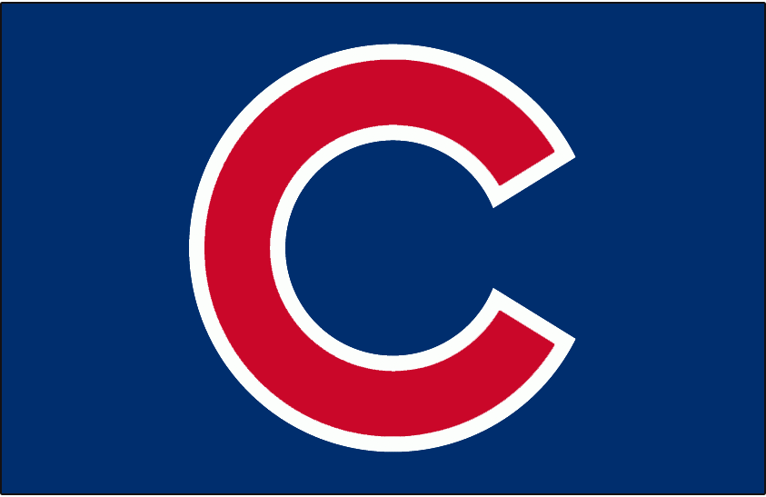 Who Has a Red and Blue C Logo - Chicago Cubs Cap Logo (1958) - Red C with white outline on a blue ...