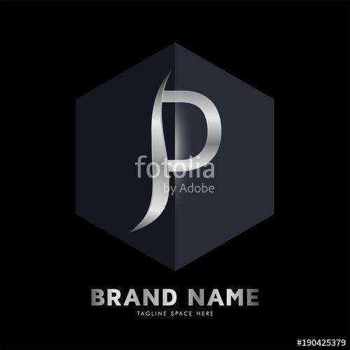 Black Hexagon Logo - Abstract Letter P Hexagon Logo Design with Dark Background. Vector ...