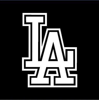 Black and White La Logo - Los Angeles Dodgers Vinyl Decal Quality And Longer Lasting