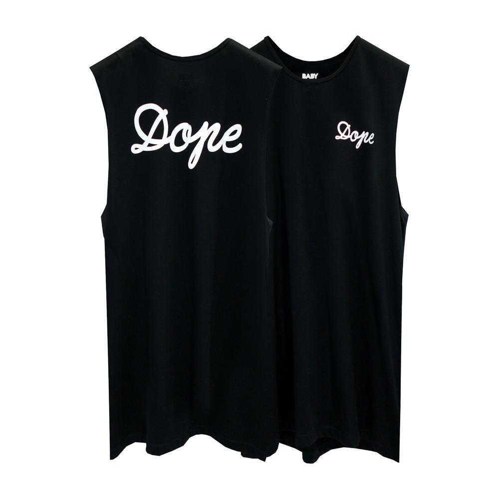 Dope Small Logo - DOPE BOYS MUSCLE TEE SMALL PRINTS