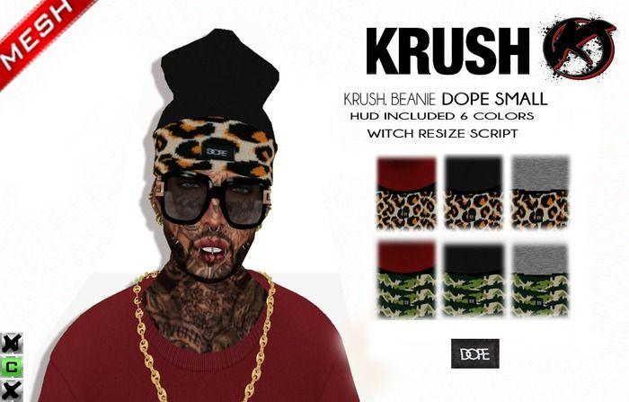 Dope Small Logo - Second Life Marketplace - KRUSH - BEANIE DOPE SMALL