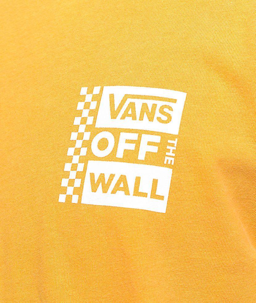 Yellow Vans Logo - Latest London High-Grade Men Vans Box Logo Mustard & White Pigment T ...