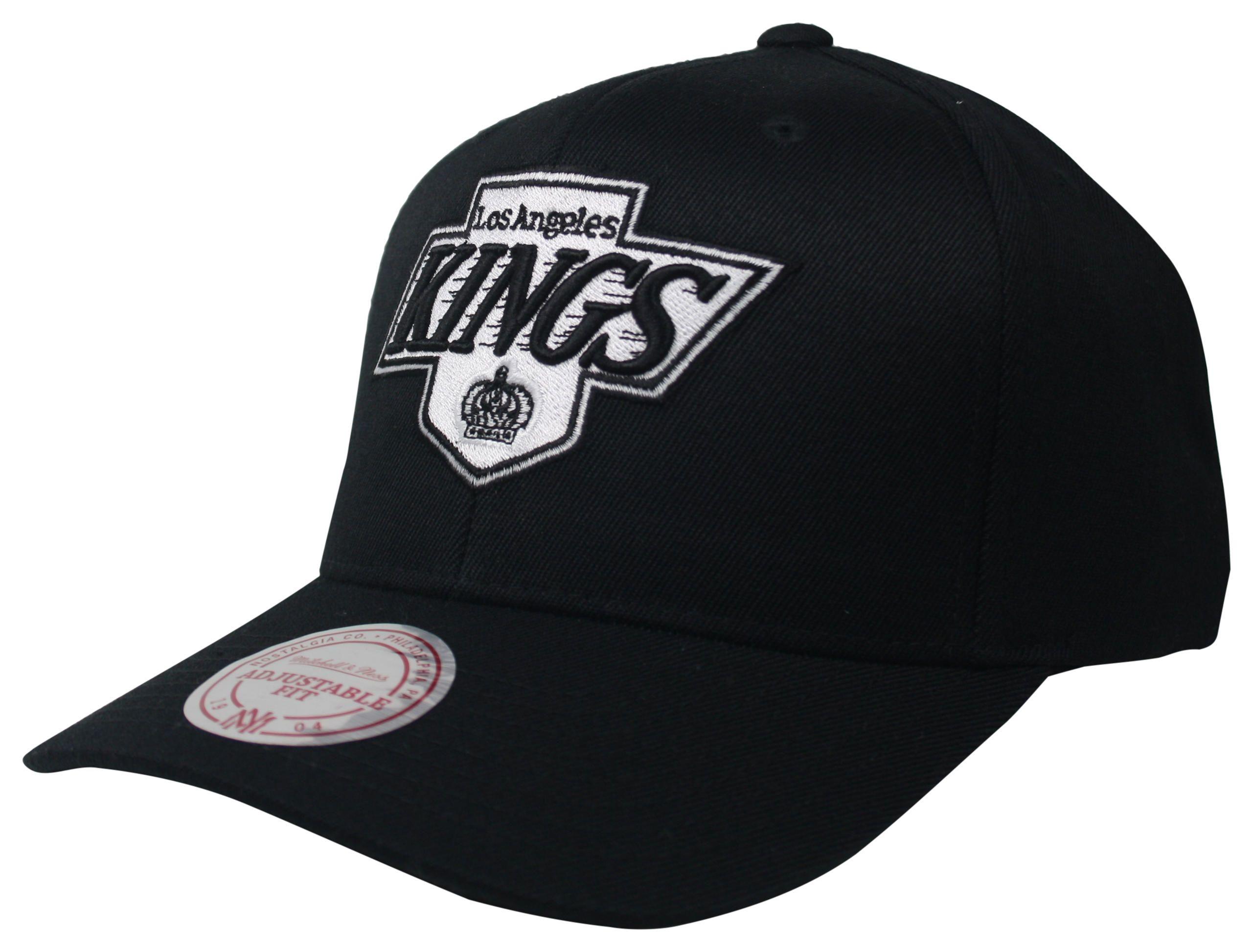Black and White La Logo - Mitchell & Ness | LA Kings Black Black & White Logo 110 Snapback