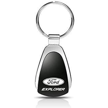White with Red Tear Drop Logo - Au Tomotive Gold, INC. Ford Explorer Red Tear Drop Key