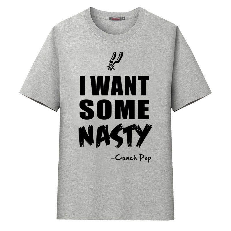 Nasty Logo - Spurs Popovich I Want Some NASTY Logo T Shirts In T Shirts