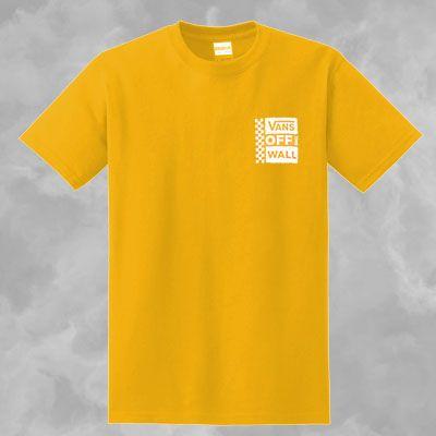 Yellow Vans Logo - Vans Logo Box T Shirt For Men And Women