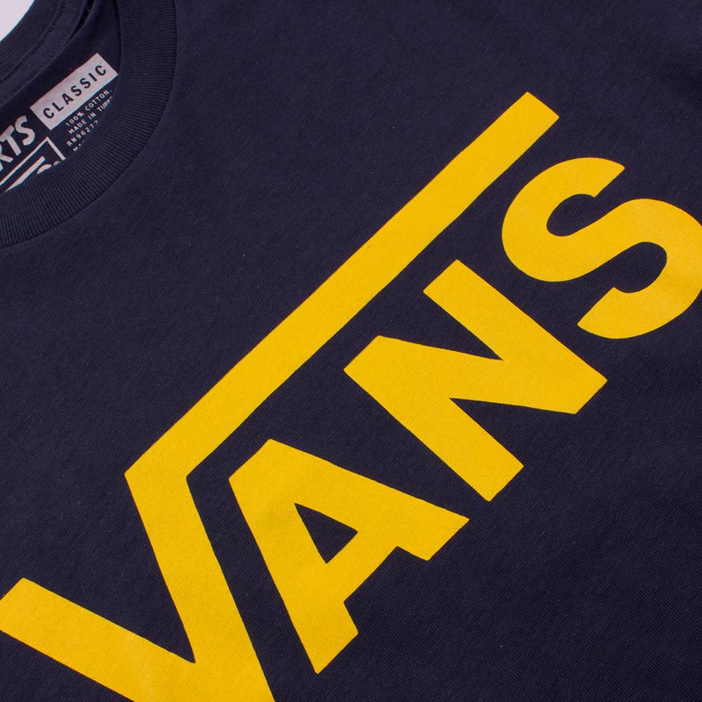 Yellow Vans Logo - Vans Navy classic logo tshirt 2. The Rainy Days