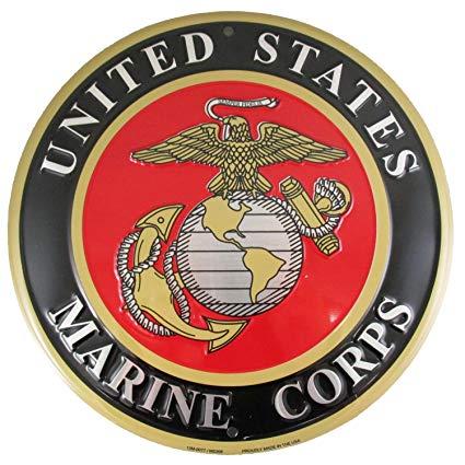 USMC Logo - Amazon.com: United States Marines Emblem Metal Sign - US Marine ...
