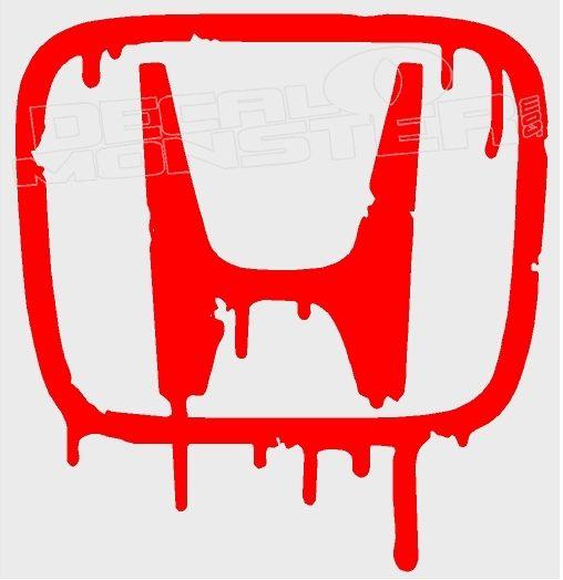 Melting Honda Logo - Honda Melting Logo Decal Sticker