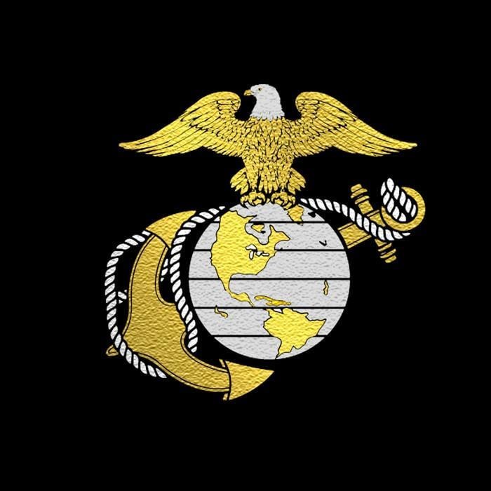 US Marines Logo - Black - US Marines Globe & Anchor T-shirt with USMC Logo - Army Navy ...