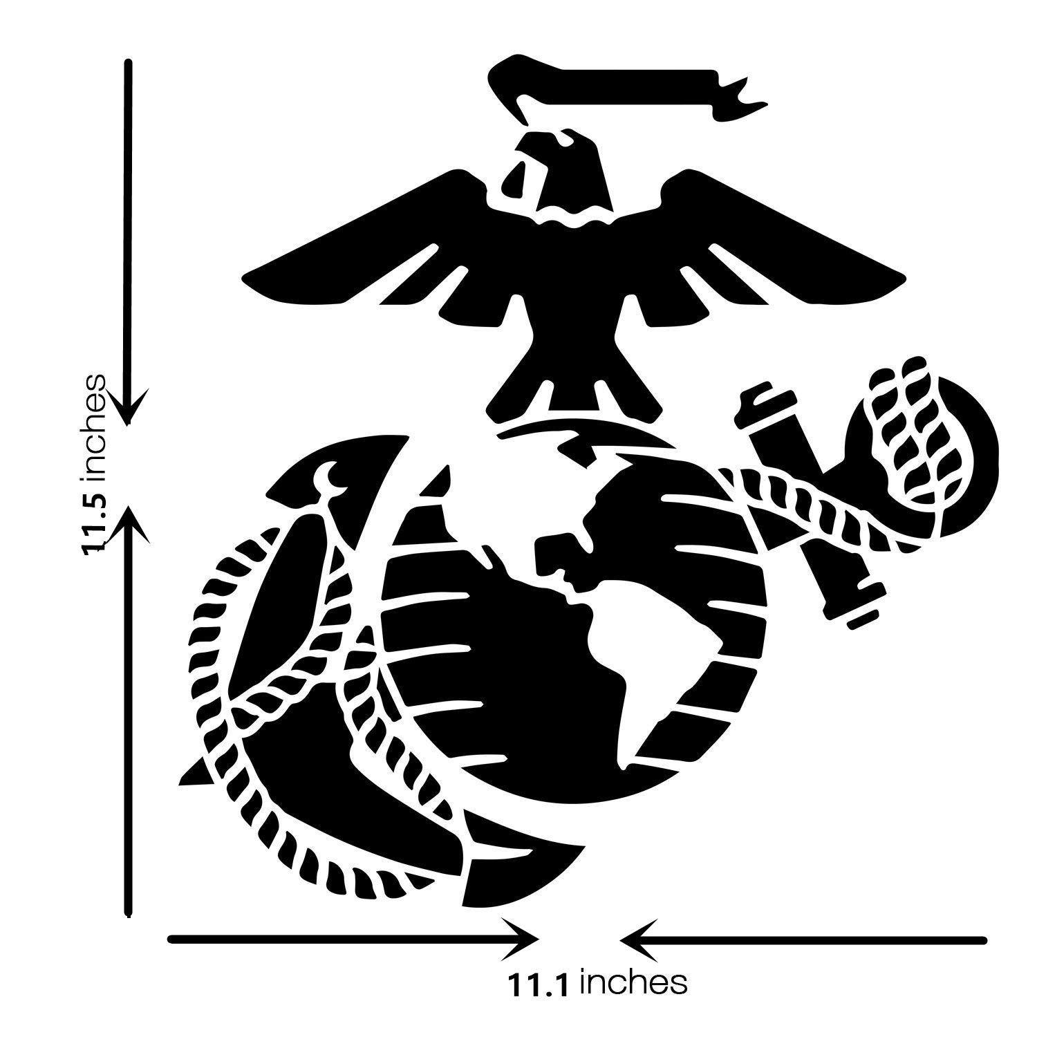 USMC Logo - Amazon.com: Large U.S Marine Corps Stencil for Painting on Wood ...