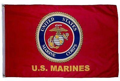 USMC Logo - MARINE MARINES FLAG US USMC Official Logo Marine Corps Free Shipping