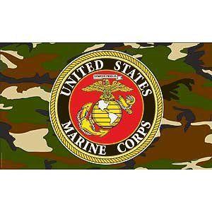 USMC Logo - Amazon.com : Flag USMC Marine Corps Camouflage Logo Poly 3ft X 5ft