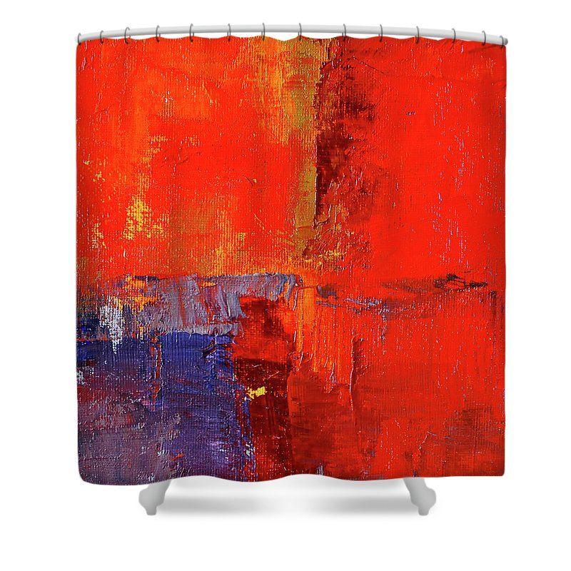 Something the Red Rectangle Logo - Something Red Shower Curtain